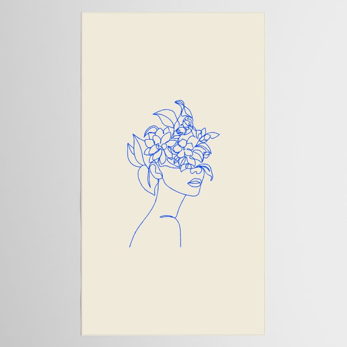 The Girl with the Flowers: Off-White Edition Tablecloth Gallery Image 2