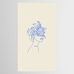The Girl with the Flowers: Off-White Edition Tablecloth Gallery Image 2