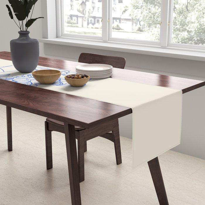 The Girl with the Flowers: Off-White Edition Table Runner Gallery Image 2