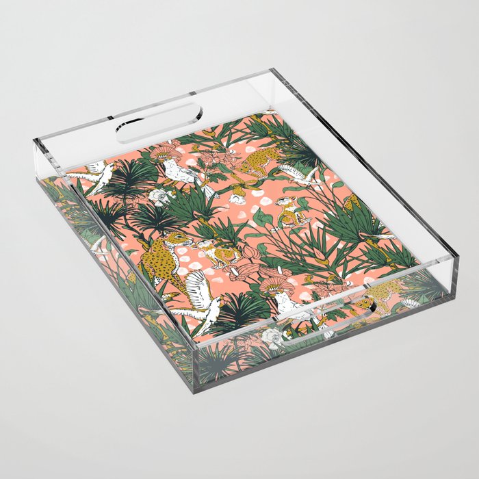 ANIMALS IN THE RAINFOREST I Acrylic Tray Gallery Image 1
