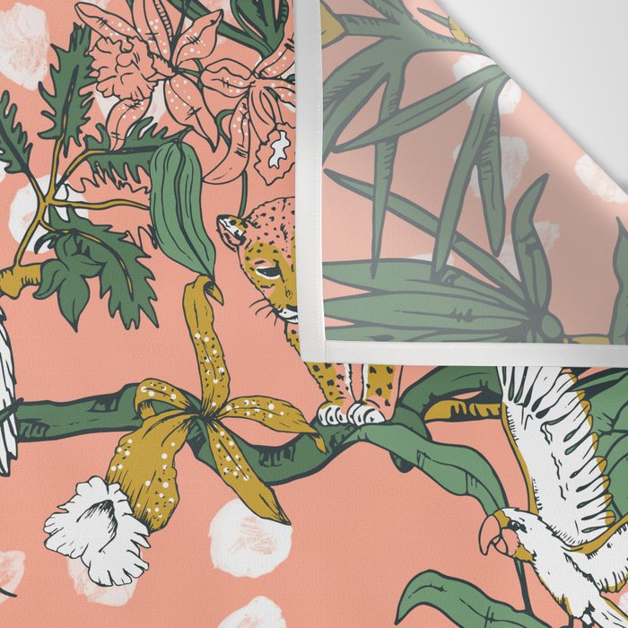 ANIMALS IN THE RAINFOREST I Wall Tapestry Gallery Image 3