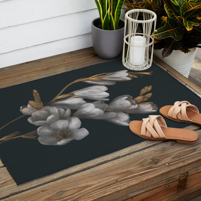 Night Flowers Outdoor Rug Gallery Image 2