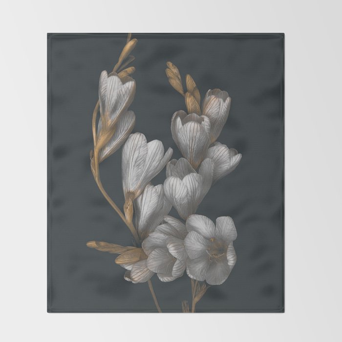 Night Flowers Throw Blanket Gallery Image 2