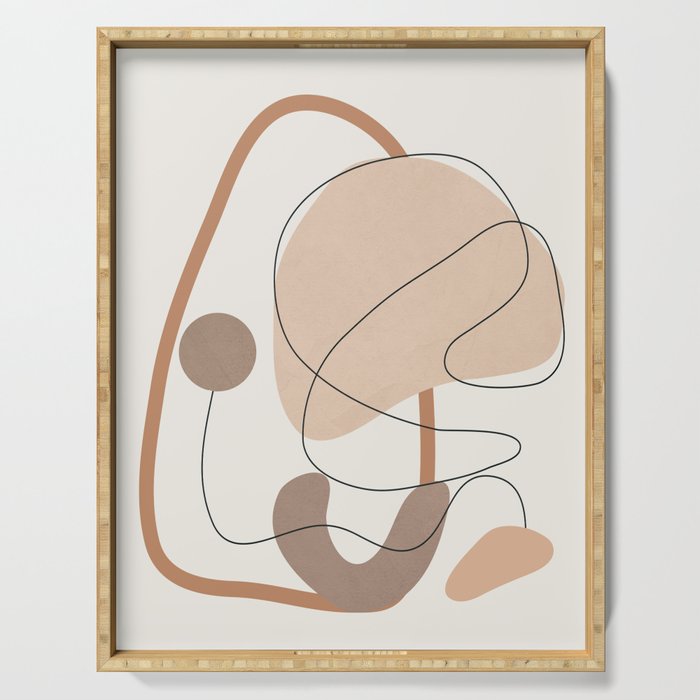 Abstract Line Movement III Serving Tray Gallery Image 1