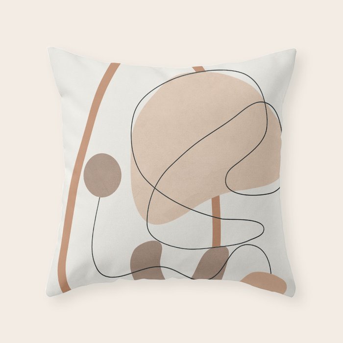 Abstract Line Movement III Throw Pillow Gallery Image 1