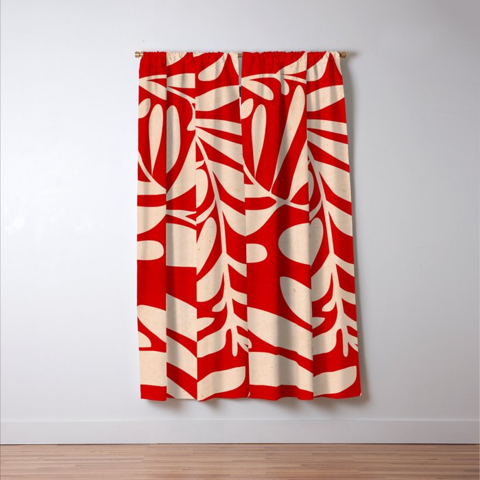 Abstract Plant 3/5 Window Curtain Gallery Image 3