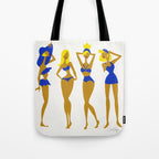 Beach Bombshells - Blondes in Blue Tote Bag Gallery Image 1