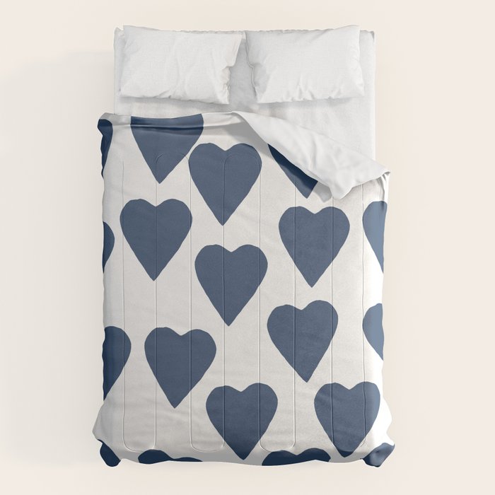 Hearts Navy Comforter Gallery Image 6