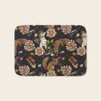 Squirrel flowering dark meadow Bath Mat Gallery Image 1