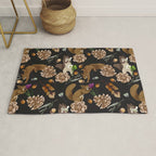 Squirrel flowering dark meadow Rug Gallery Image 1