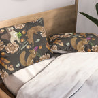 Squirrel flowering dark meadow Pillow Sham Gallery Image 2