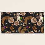 Squirrel flowering dark meadow Desk Mat Gallery Image 3
