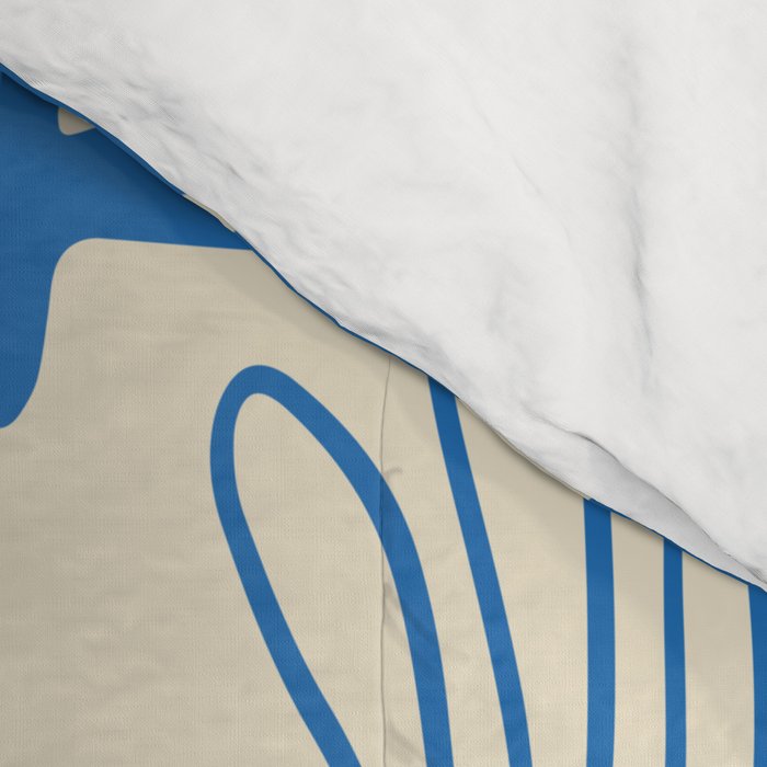 Abstract blue nature leaf art pattern Comforter Gallery Image 4