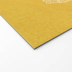 Scandinavian Brushed Gold Floral Ornament | Tropical Line Art Welcome Mat Gallery Image 2