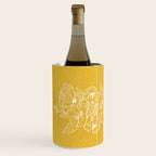 Scandinavian Brushed Gold Floral Ornament | Tropical Line Art Wine Chiller Gallery Image 2