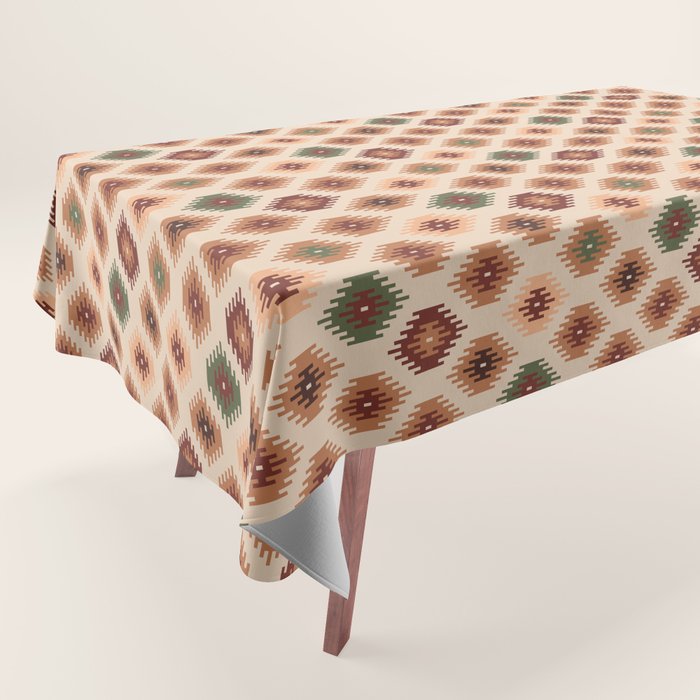 Southwest native Aztec diamonds kilim Tablecloth Gallery Image 1