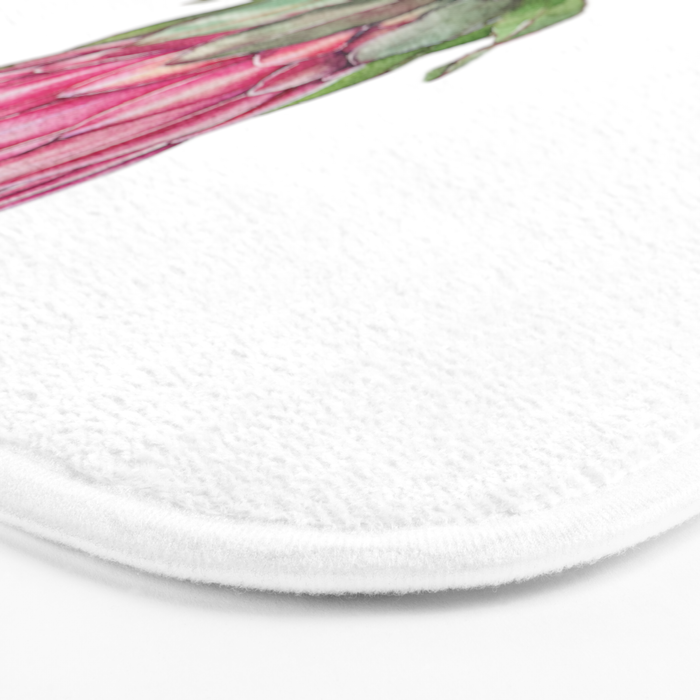 Protea flower painted in watercolor Bath Mat Gallery Image 3