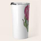 Protea flower painted in watercolor Travel Mug Gallery Image 3