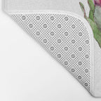 Protea flower painted in watercolor Bath Mat Gallery Image 2