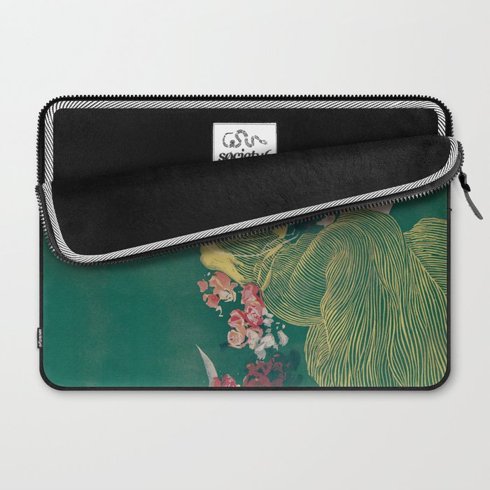 Fantasy Art Deco Woman With Pet Tiger Self culture (edited) - The Werner Company - 1890-1900 Laptop Sleeve Gallery Image 2