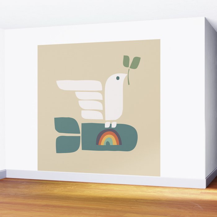 Peace dove and rainbow bomb Wall Mural Gallery Image 2
