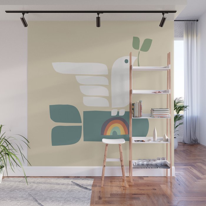 Peace dove and rainbow bomb Wall Mural Gallery Image 1