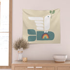 Peace dove and rainbow bomb Wall Tapestry Gallery Image 2