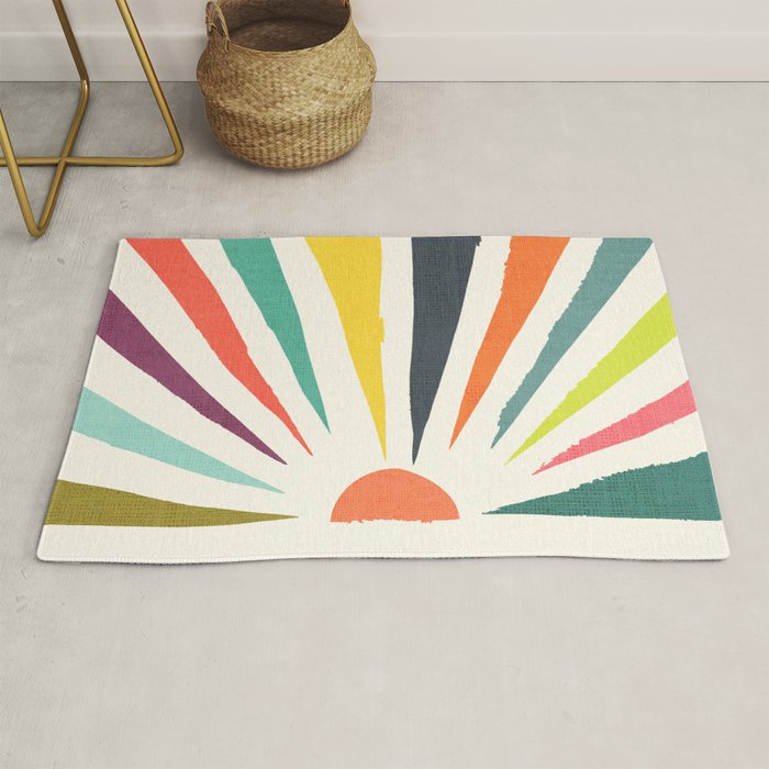 Rainbow ray Rug Gallery Image 1