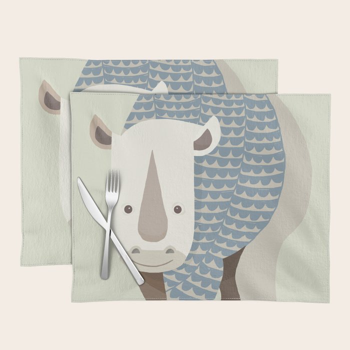 Whimsical Rhinoceros Placemat Gallery Image 1