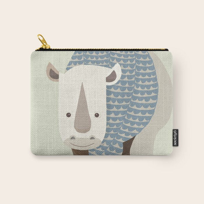 Whimsical Rhinoceros Carry All Pouch Gallery Image 1