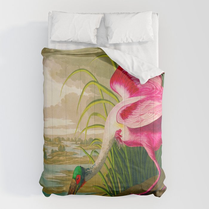 Roseate Spoonbill Bird pink Comforter Gallery Image 6