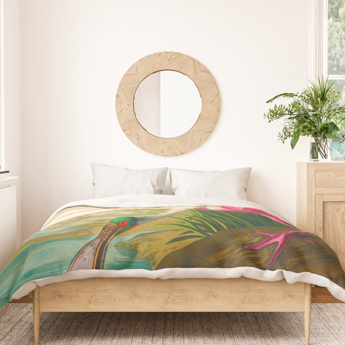 Roseate Spoonbill Bird pink Duvet Cover Gallery Image 3