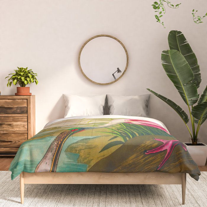 Roseate Spoonbill Bird pink Comforter Gallery Image 3