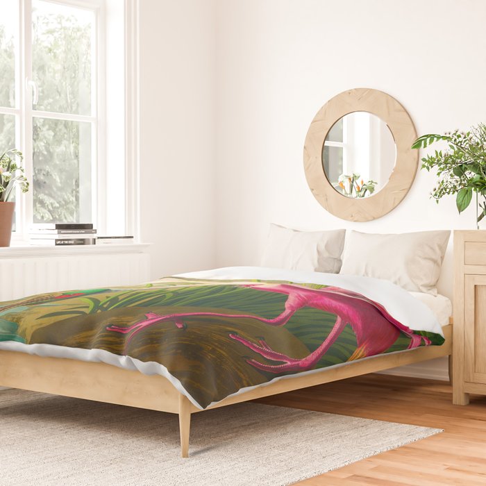 Roseate Spoonbill Bird pink Duvet Cover Gallery Image 2