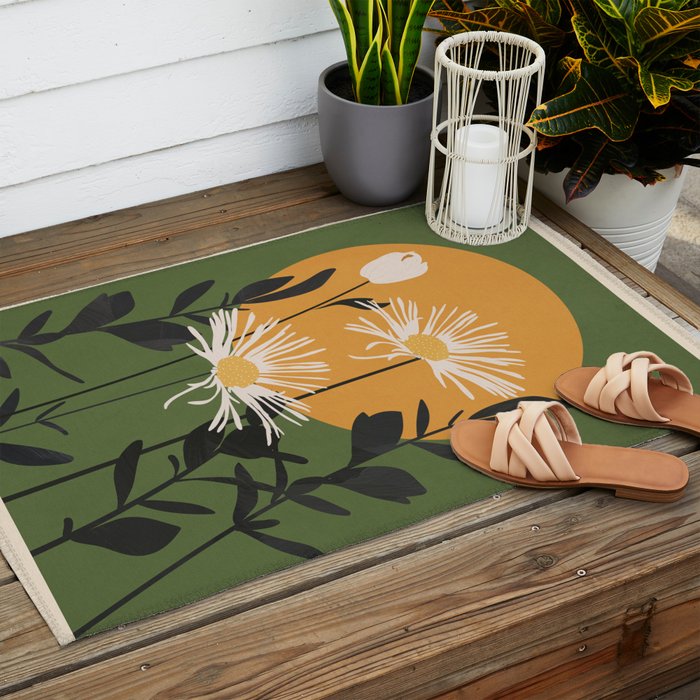 Abstract Florals 3 Outdoor Rug Gallery Image 2