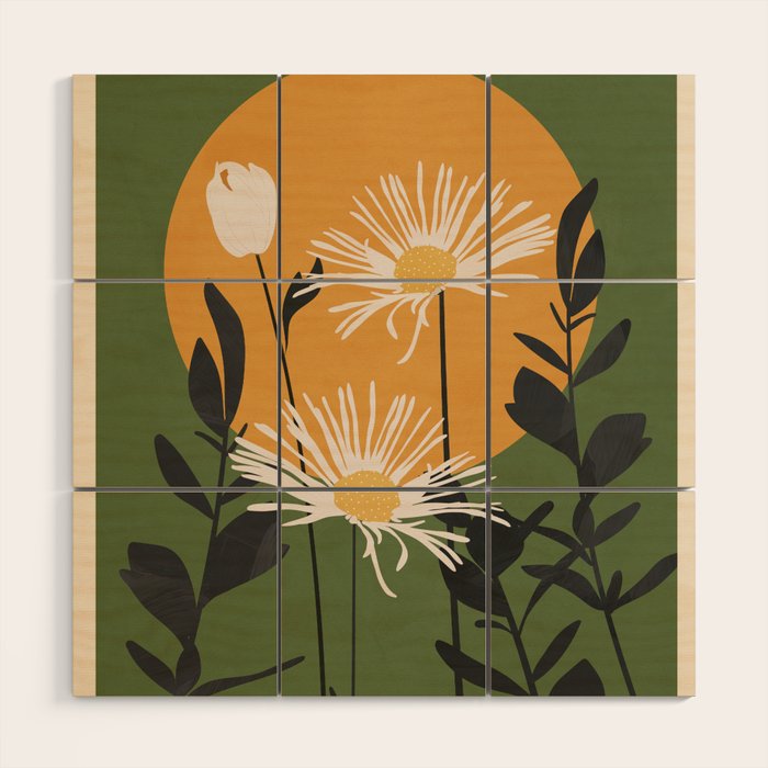 Abstract Florals 3 Wood Wall Art Gallery Image 1