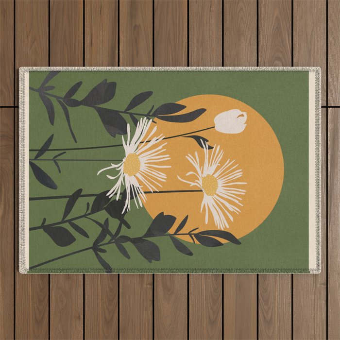 Abstract Florals 3 Outdoor Rug Gallery Image 1