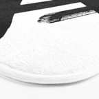 X Black & White Minimalist Abstract Mid century Ink Art Dark Brush Strokes Bath Mat Gallery Image 3