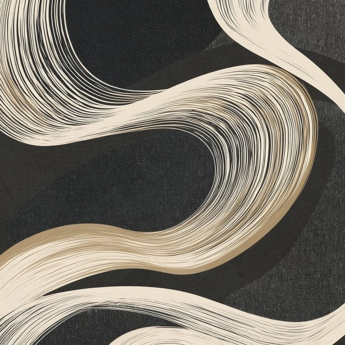 Monochrome Flow - Abstract Line Movement Coffee Mug Gallery Image 2