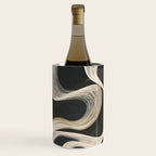 Monochrome Flow - Abstract Line Movement Wine Chiller Gallery Image 1