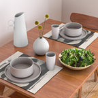 Monochrome Flow - Abstract Line Movement Placemat Gallery Image 2