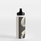 Monochrome Flow - Abstract Line Movement Water Bottle Gallery Image 3