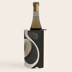 Monochrome Flow - Abstract Line Movement Wine Chiller Gallery Image 3