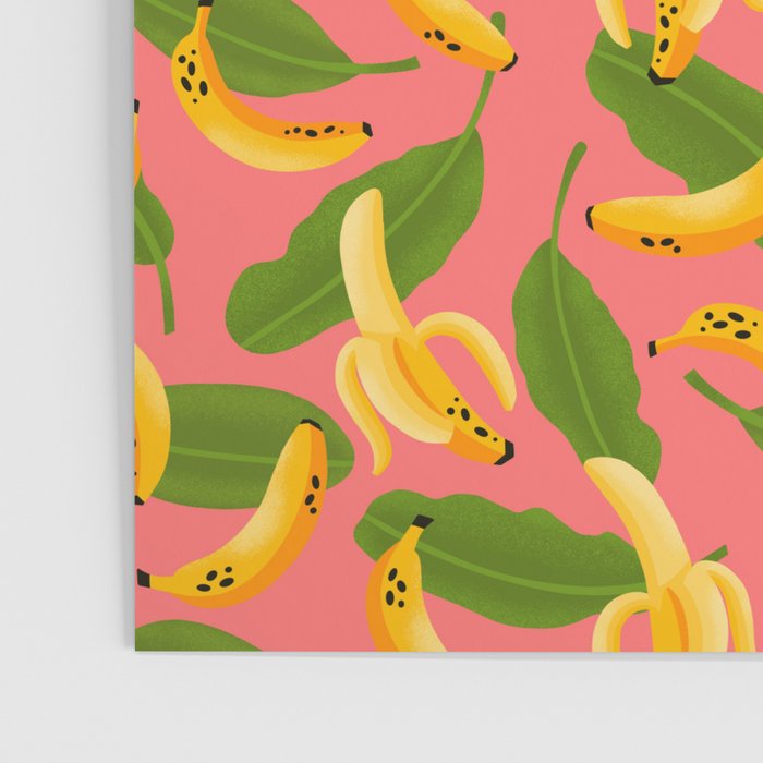 Banana Pattern on Pink Poster Gallery Image 3