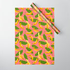 Banana Pattern on Pink Wrapping Paper Gallery Image 1