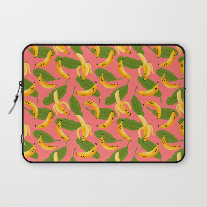 Banana Pattern on Pink Laptop Sleeve Gallery Image 1