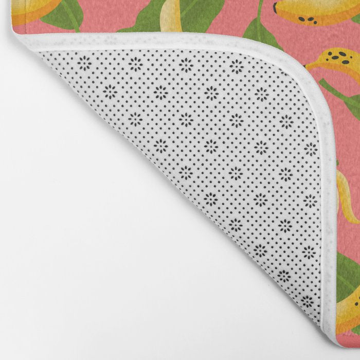 Banana Pattern on Pink Bath Mat Gallery Image 2