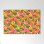 Banana Pattern on Pink Welcome Mat Gallery Image 1