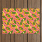 Banana Pattern on Pink Outdoor Rug Gallery Image 1