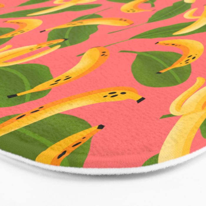 Banana Pattern on Pink Bath Mat Gallery Image 3